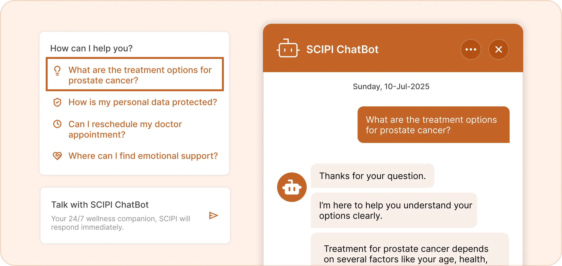 Chat Interface Screenshot